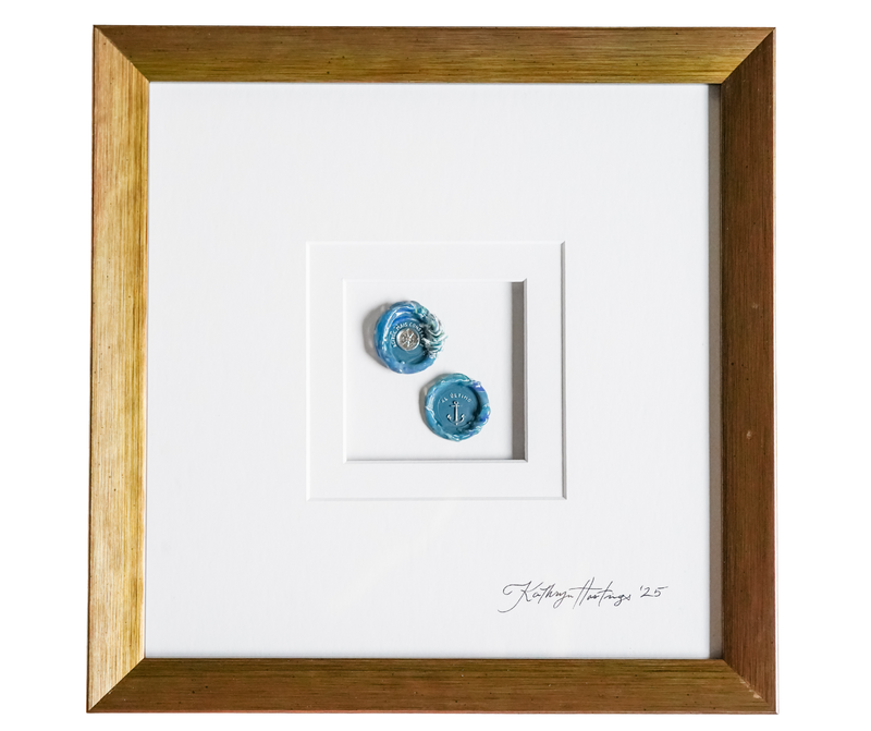 Anchor Compass Framed Work