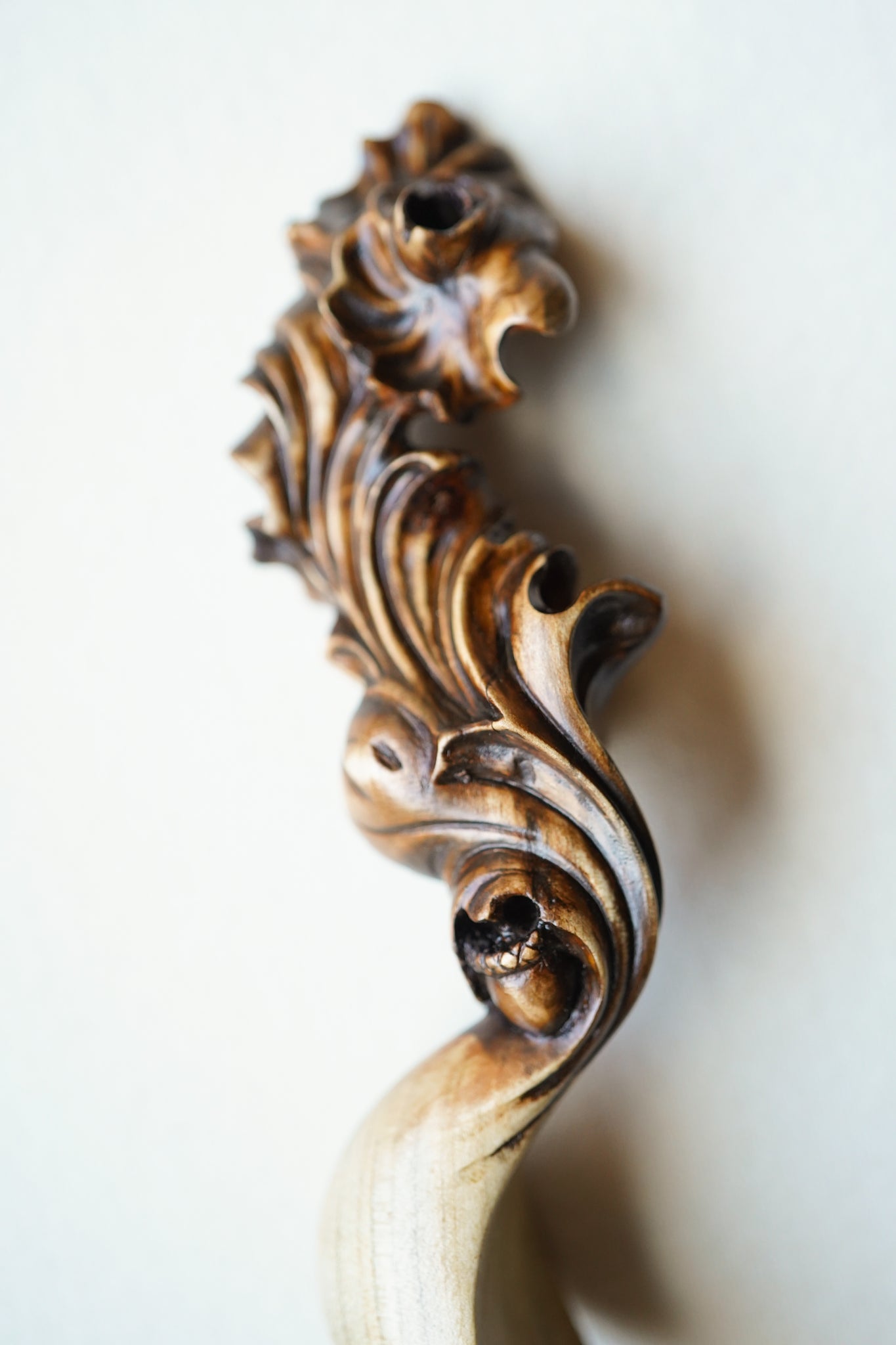 Elegant Hand-Carved Oblique Wooden Pen with Zebra G Nib - Custom Made for Kathryn Hastings