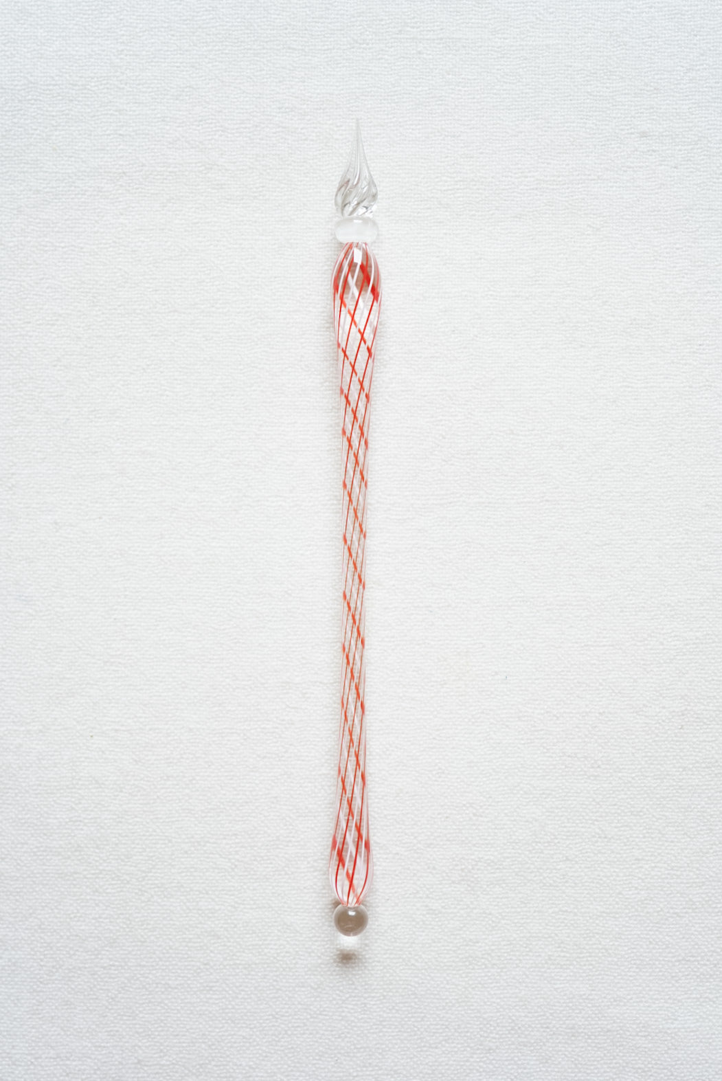 Kathryn Hastings Glass Dip Pen (Red Swirl)