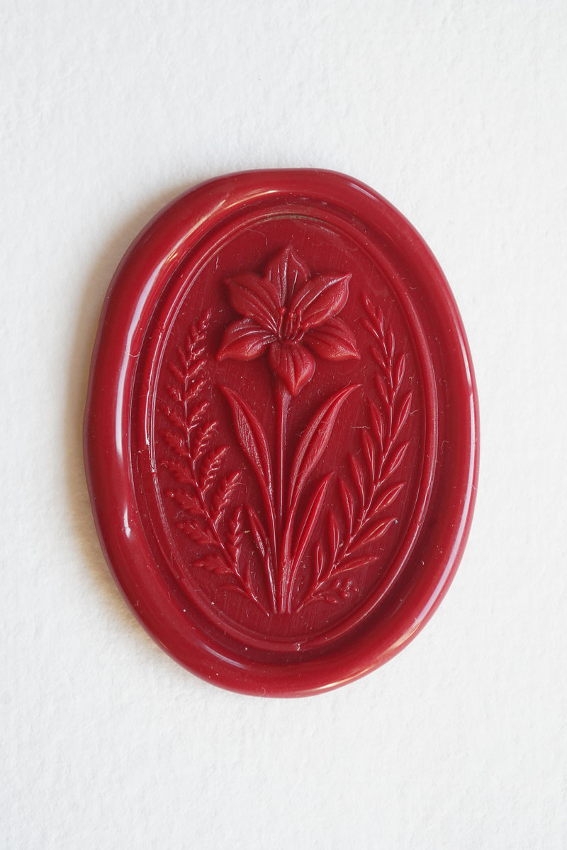 Amaryllis Floriography Seal – Holiday Edition
