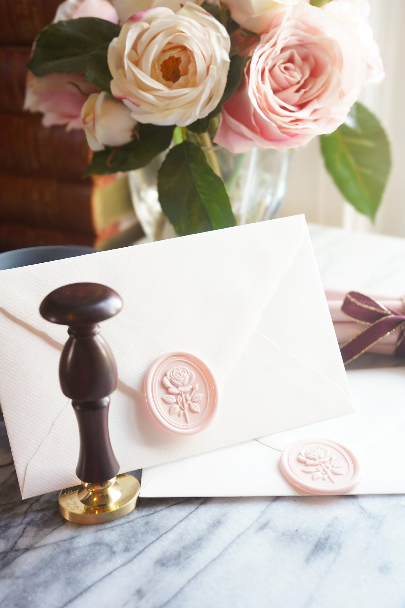 English Rose Floriography Seal