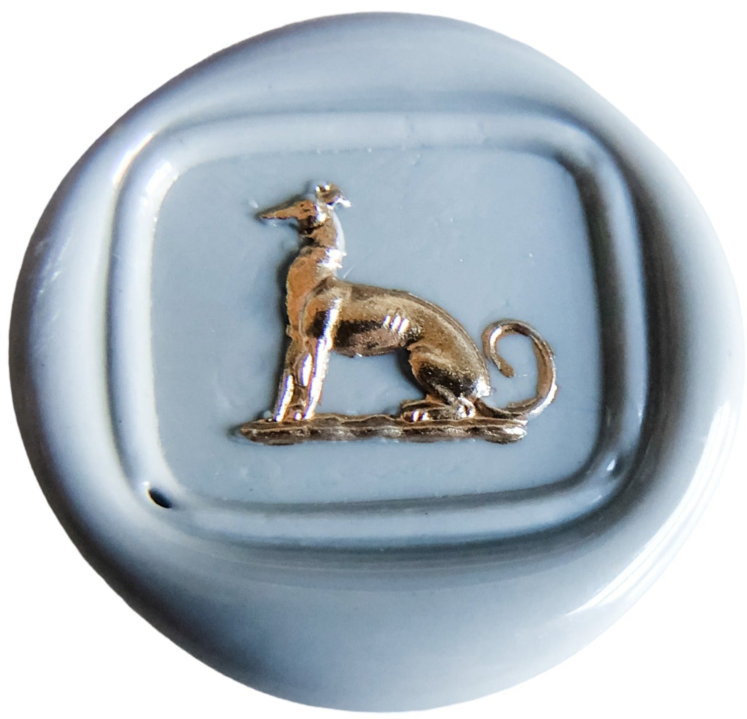 Gold Gilt Seated Greyhound
