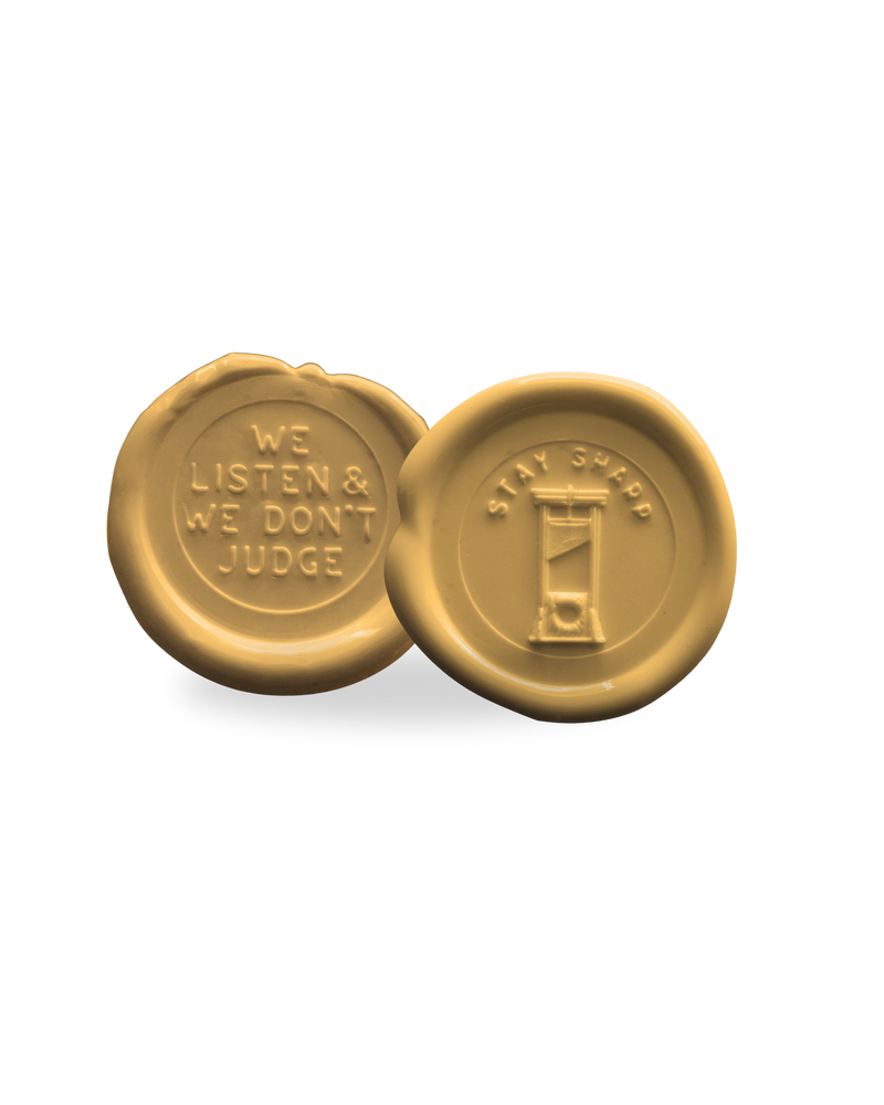 We Listen and We Don’t Judge Guillotine Penny